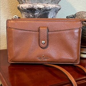 Kate Spade Tan Leather Wallet Crossbody